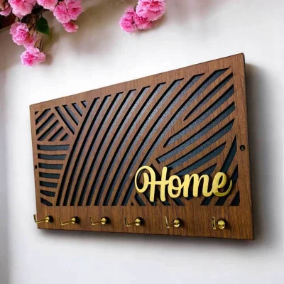 علاقة مفاتيح خشب MDF بتصميم عصري - لمسة أناقة لكل بيت ✨